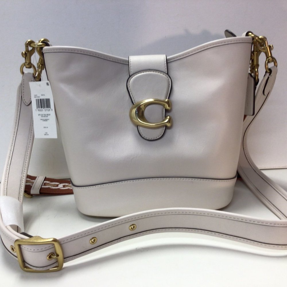 NWT Coach Tali Leather bucket/shoulder bag Color: Chalk (White) - Picture 4 of 11